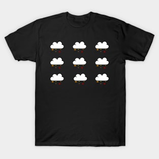 Windy Cloud Pack with Fall Colored Leaves T-Shirt